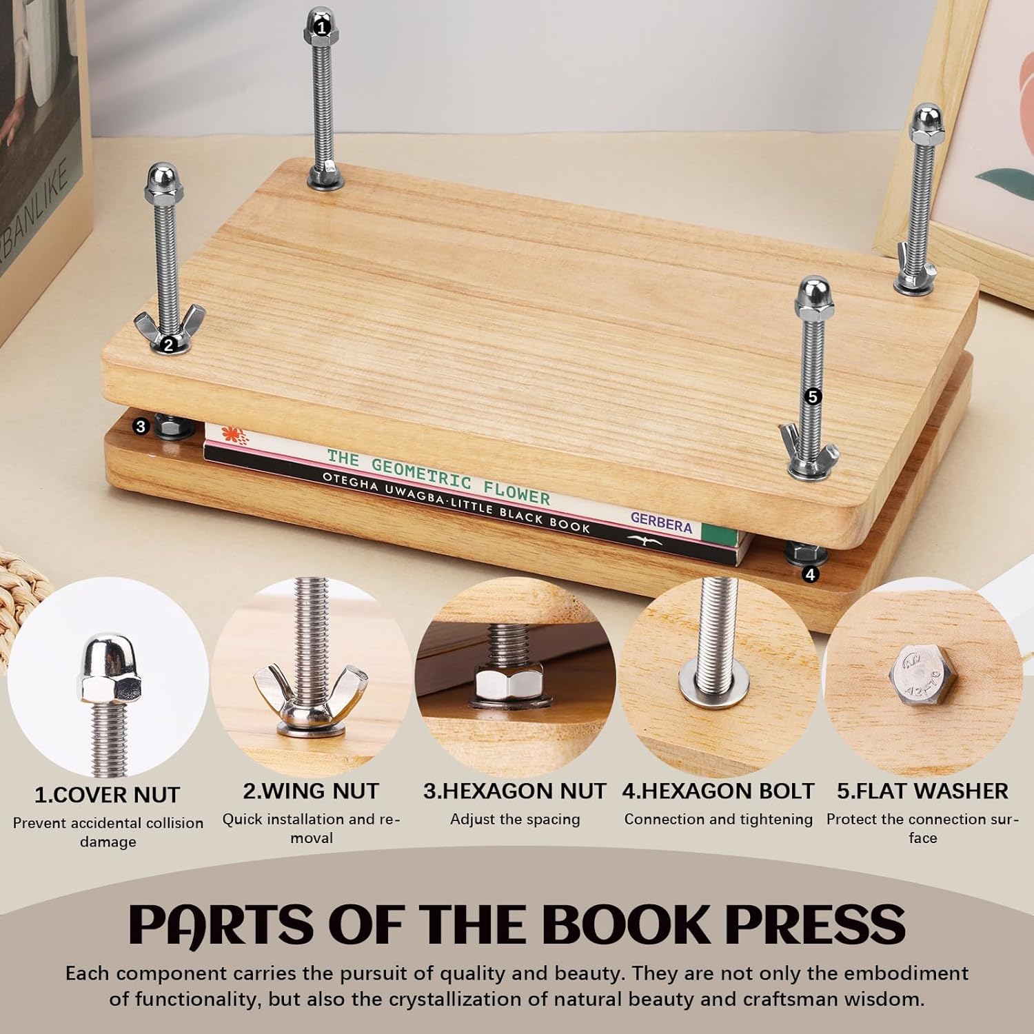 Woodworking Book - Prensa de Libros de Madera, Herramienta