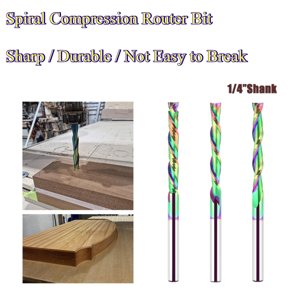 Router Bits For Woodworking - Fresa de compresión en espiral con