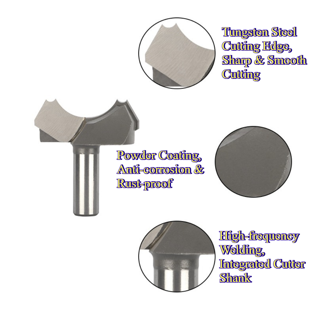 Fresa de doble arco para fresa - Router Bits For Woodworking reseña y precio