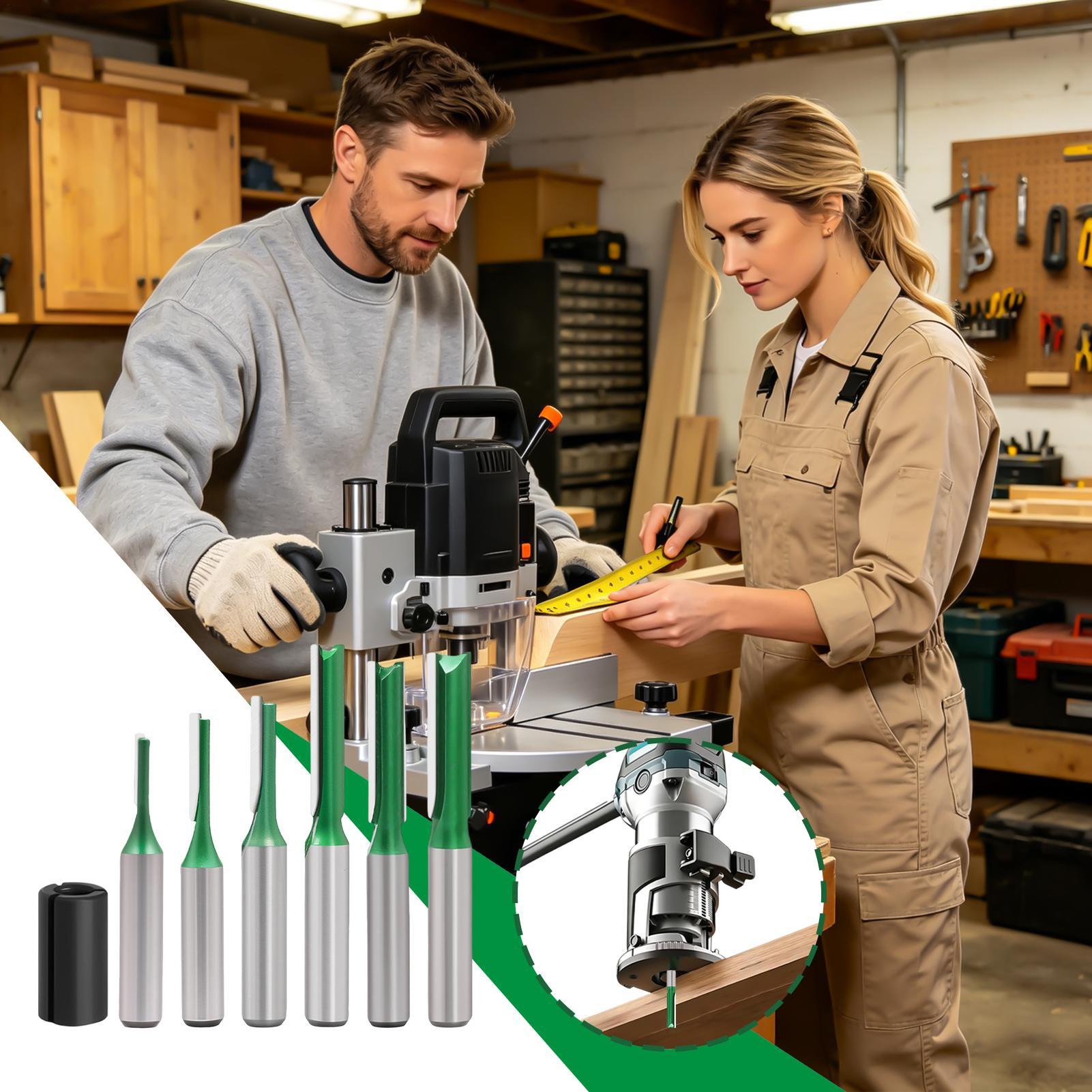 Fresa recta de 8 mm de diámetr - Router Bits For Woodworking reseña y precio