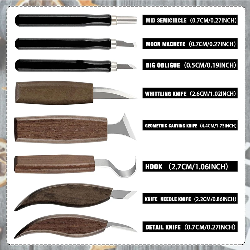 Kit de tallado en madera, 17 p - Woodworking Kits For Adults reseña y precio