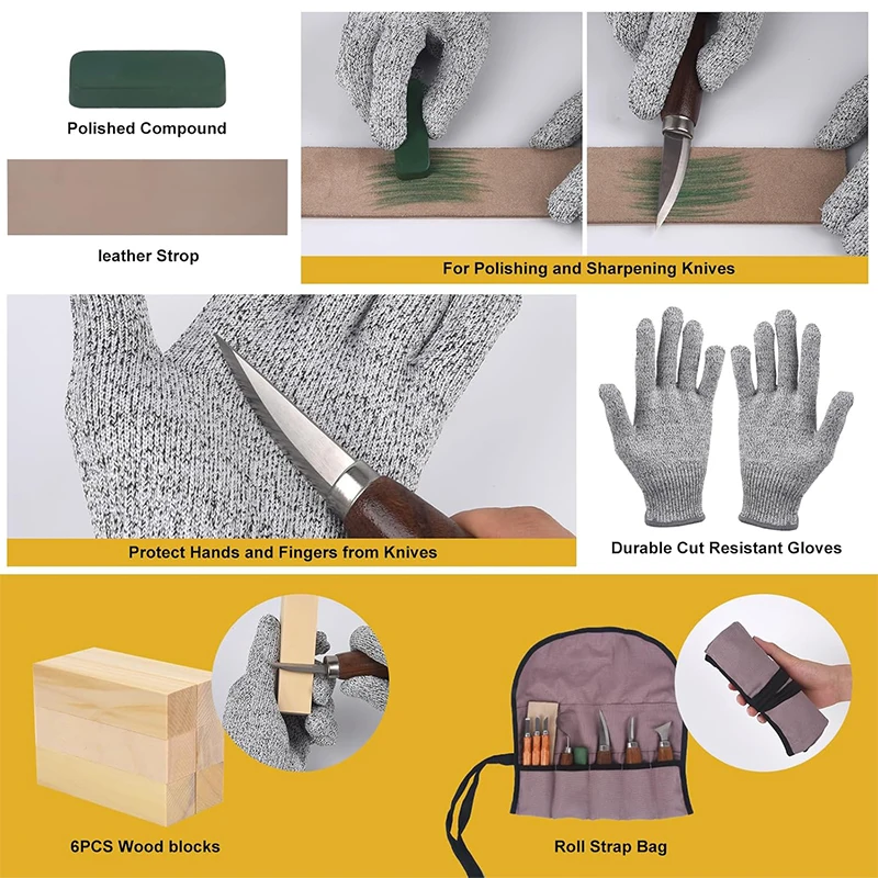 Kit de tallado en madera, jueg - Woodworking Kits For Adults reseña y precio