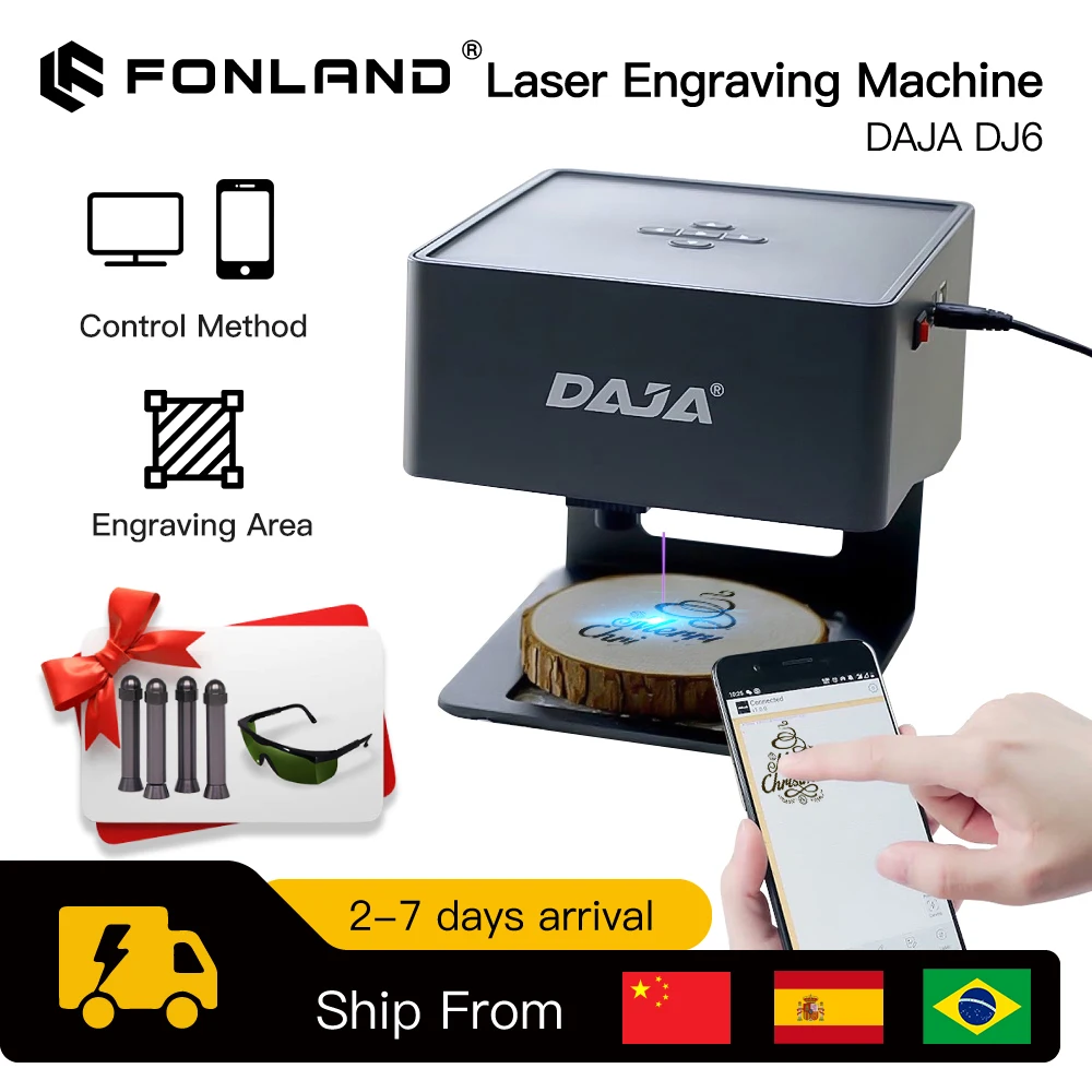 Grabador láser DAJA CNC DIY DJ - Woodworking Logos reseña y precio