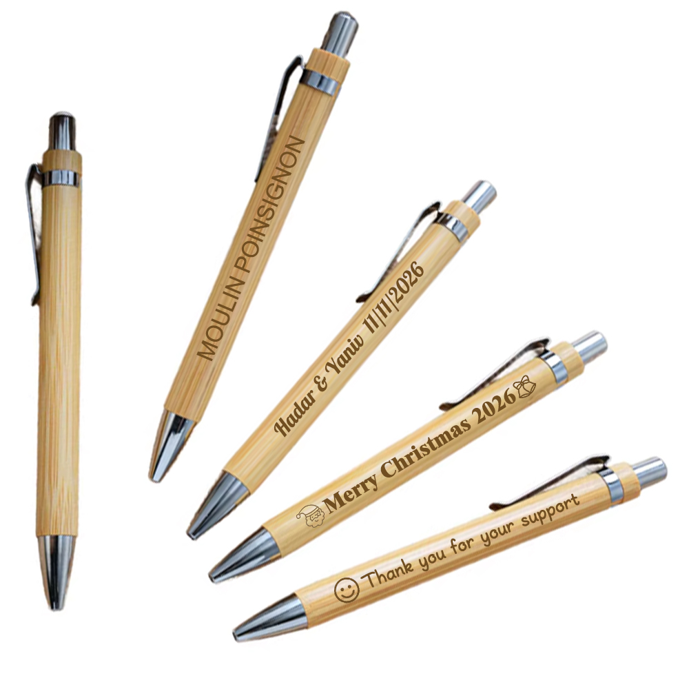 Bolígrafo de Bambú en Blanco p - Woodworking Logos reseña y precio