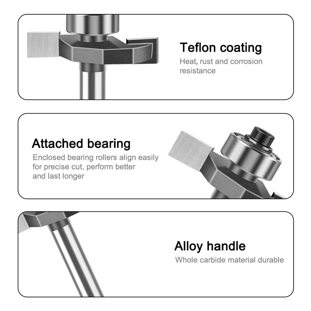 Fresa de ranurado en T de 1/4- - Router Bits For Woodworking reseña y precio