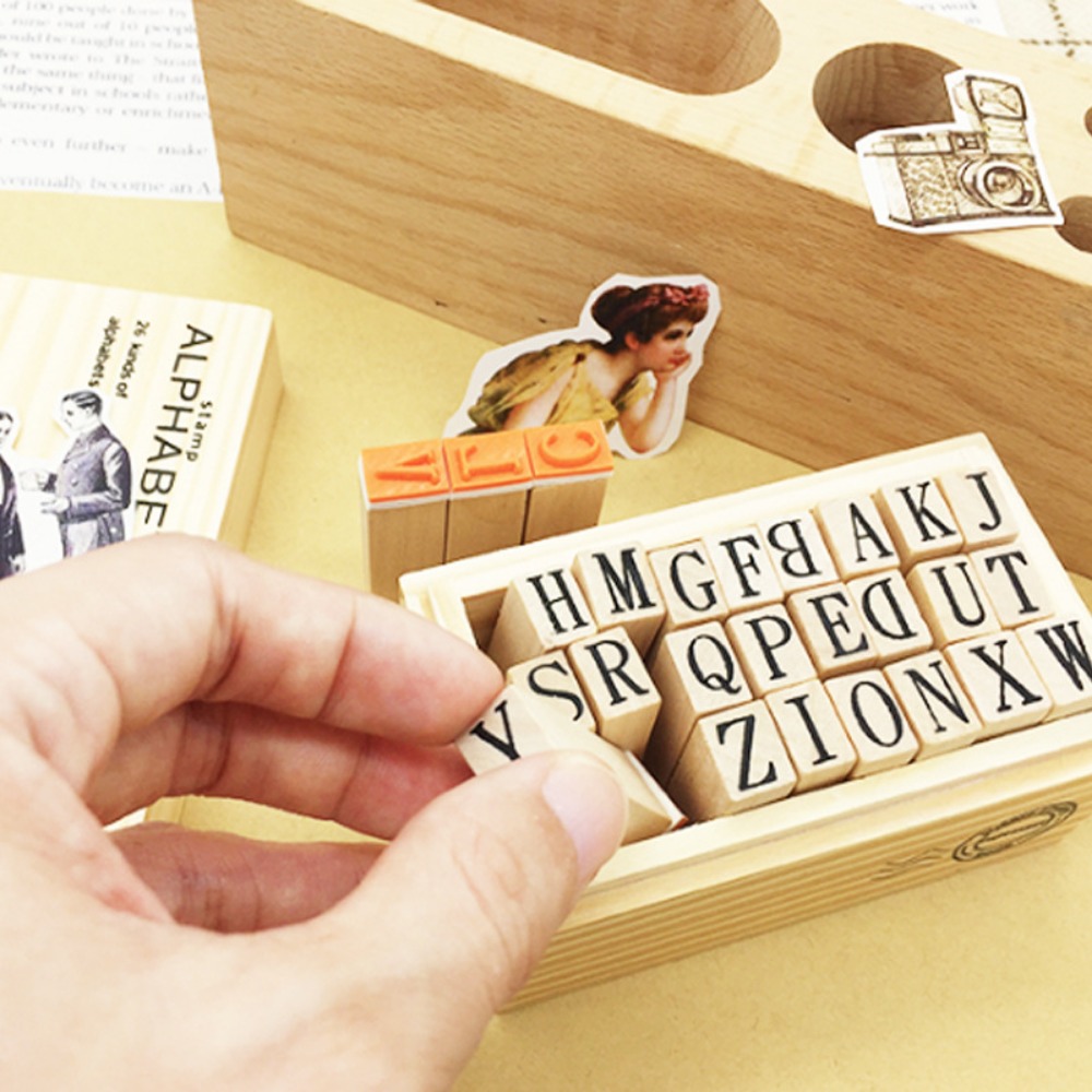Juego de sellos de números y a - Woodworking Logos reseña y precio