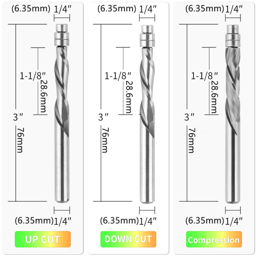 Fresa de corte en espiral, fre - Router Bits For Woodworking reseña y precio