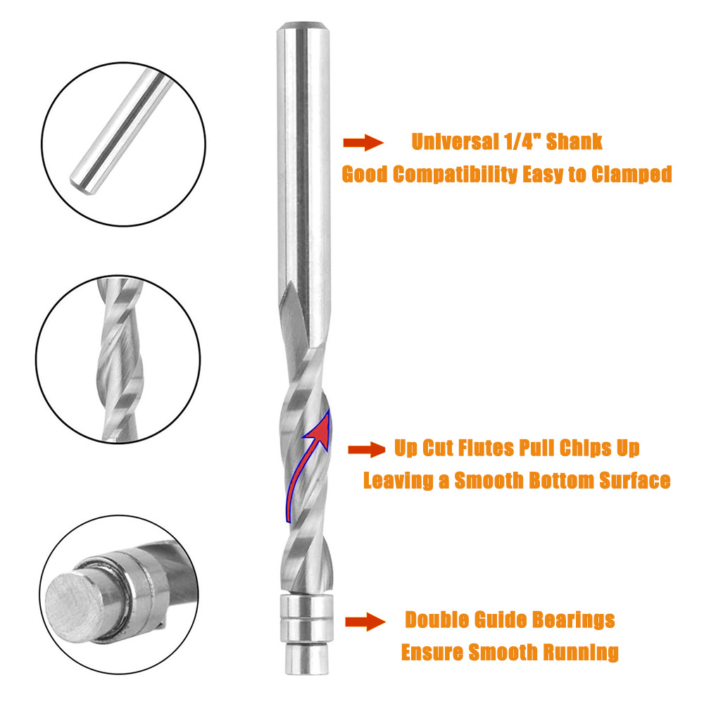 Fresa de corte en espiral, fre - Router Bits For Woodworking reseña y precio