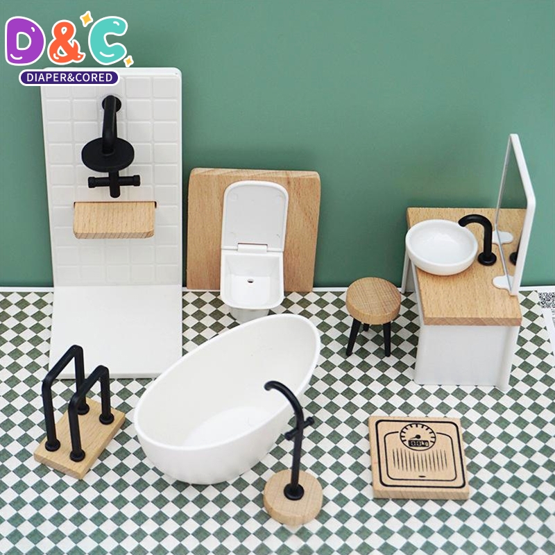 Juego de baño en miniatura par - Woodworking Veneer reseña y precio
